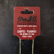 Cargar imagen en el visor de la galería, Necklace: Hand and Snake Enamel Pendant Necklace
