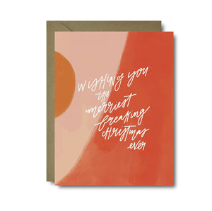 Abstract Happiest Holidays Christmas Greeting Card