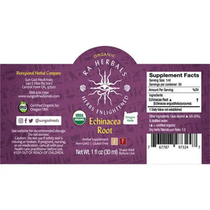 Organic Echinacea Root Herbal Tincture