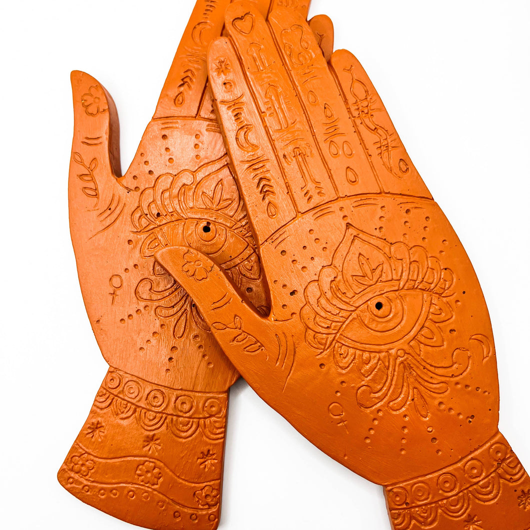 Witchy Hand Incense Burner - Terracotta